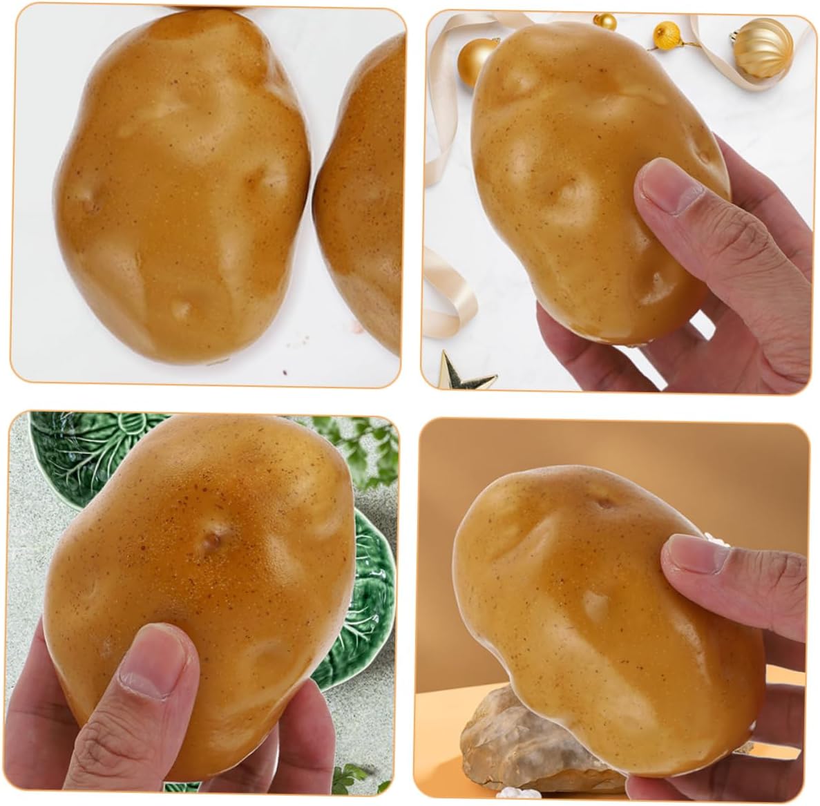 16pcs Realistic Foam Potato Models for Home Kitchen and Photography