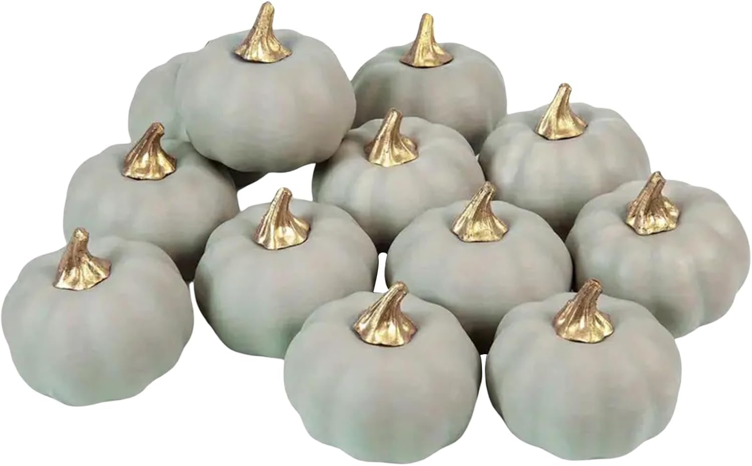 12Pcs Mini Halloween Pumpkins Artificial Decor Set