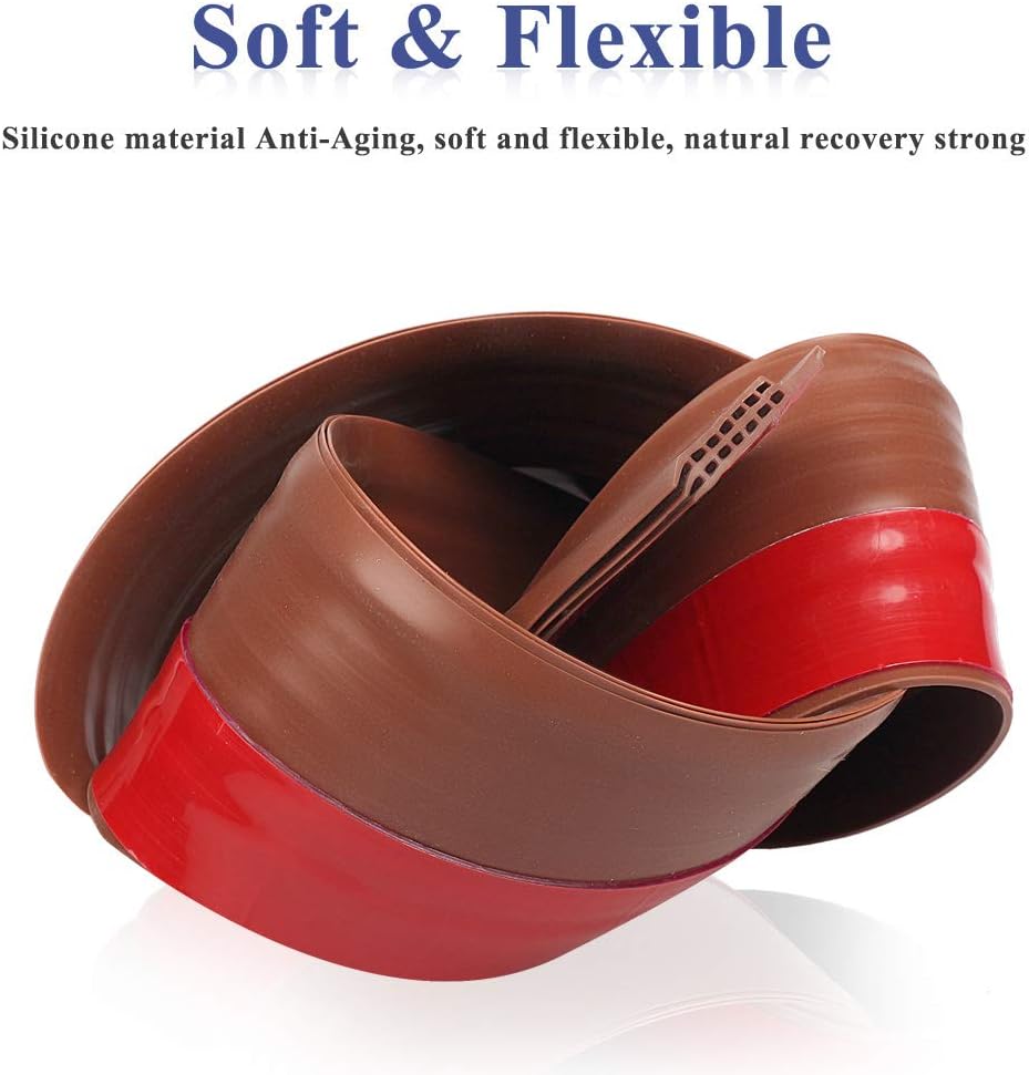 Suptikes Huge Gap Door Draft Stopper 34 W x 39 L Brown