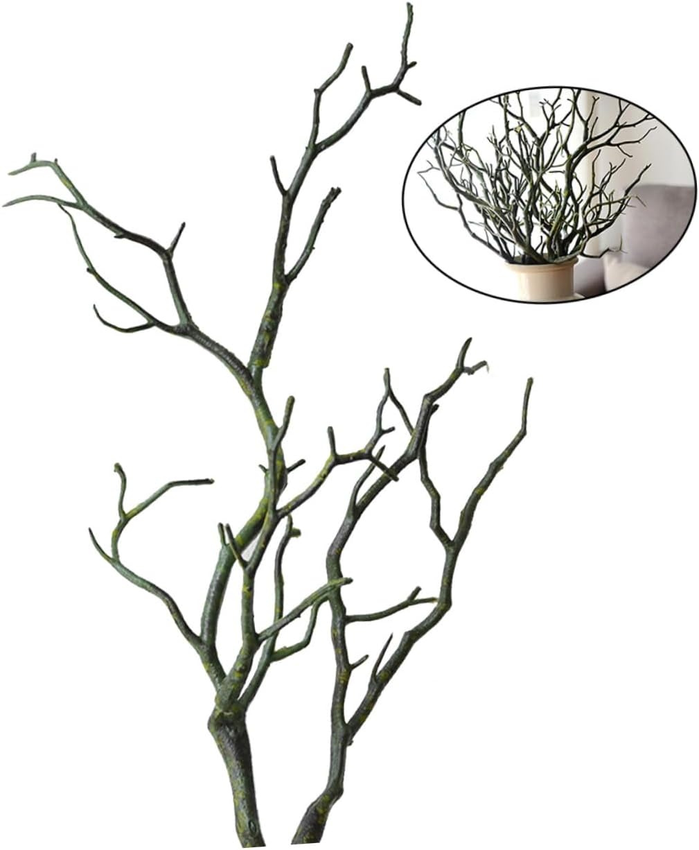 3pcs White Dried Tree Branches for Wedding Decorations
