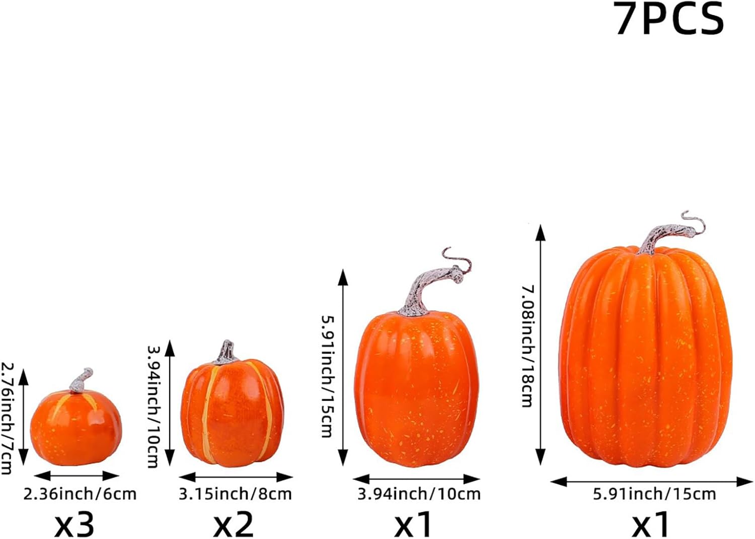 Keebgyy Halloween Pumpkin Ornament Set