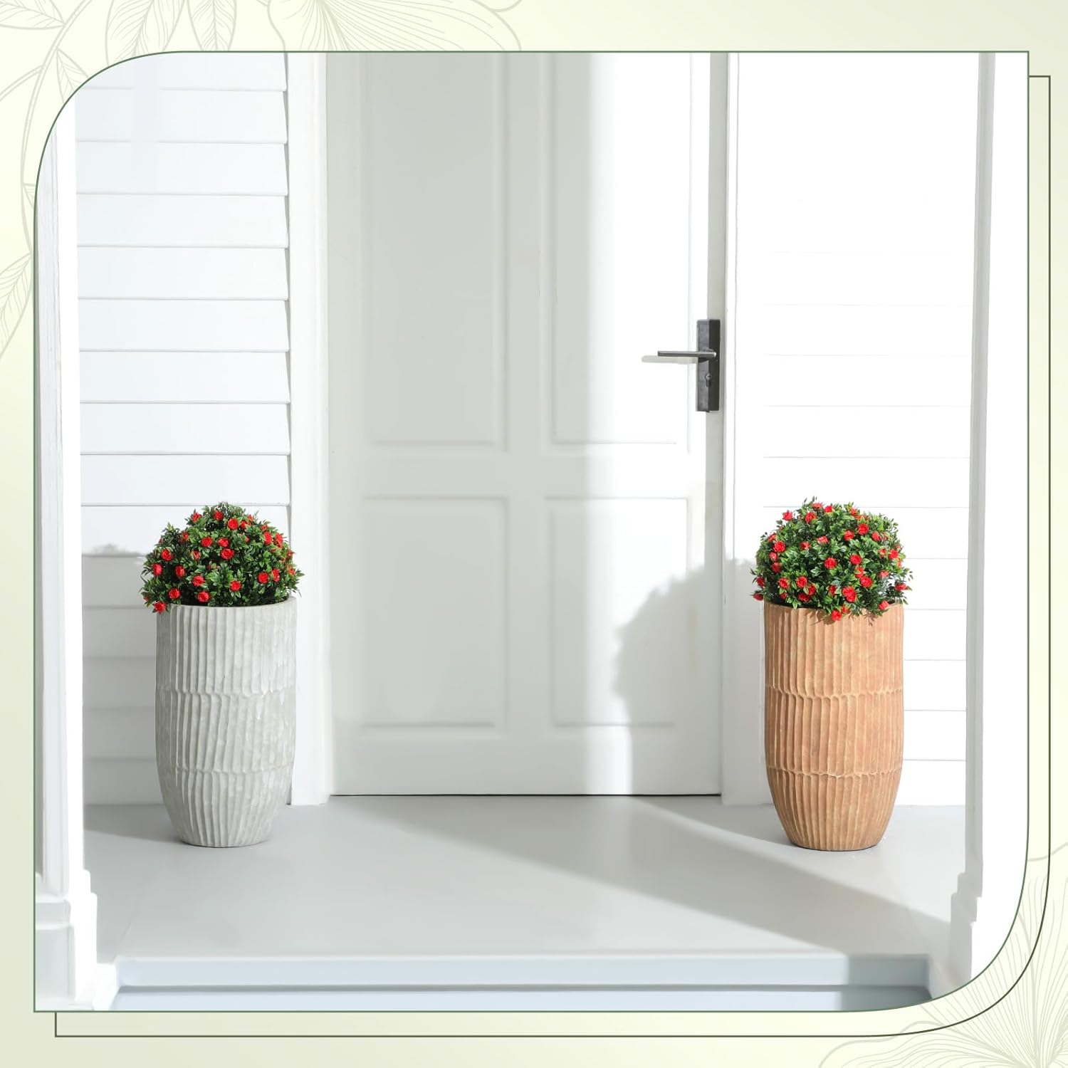 Yunlly Set of 2 Artificial Boxwood Topiary Balls