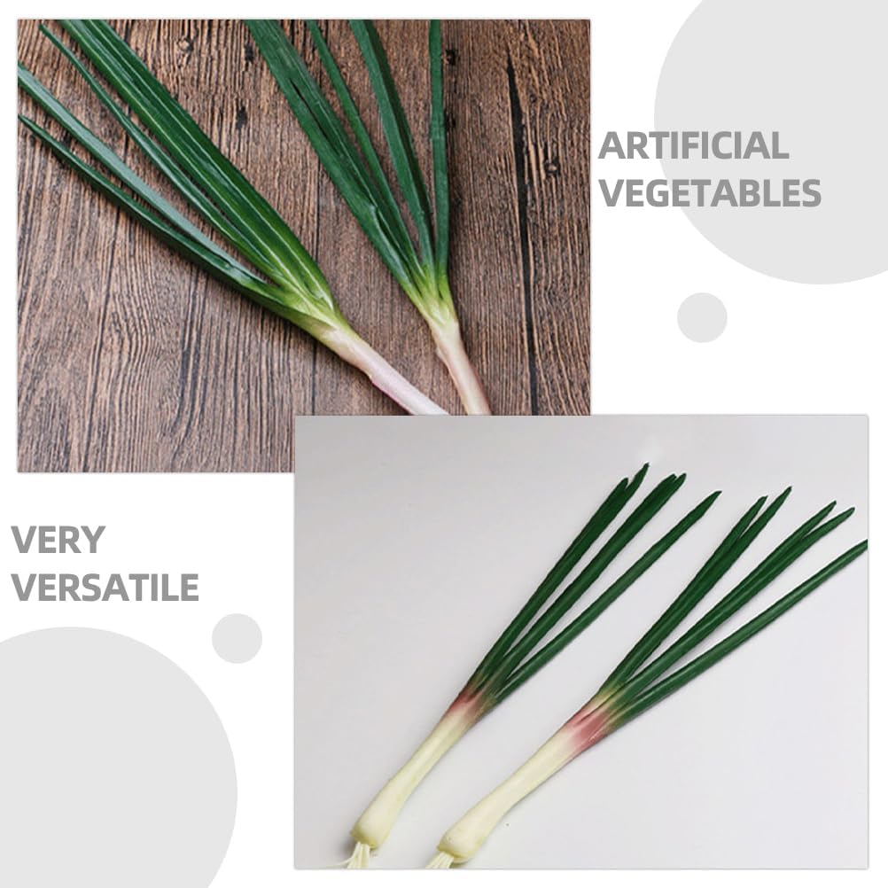 LOGOFUN 3pcs Artificial Green Scallions Photo Prop