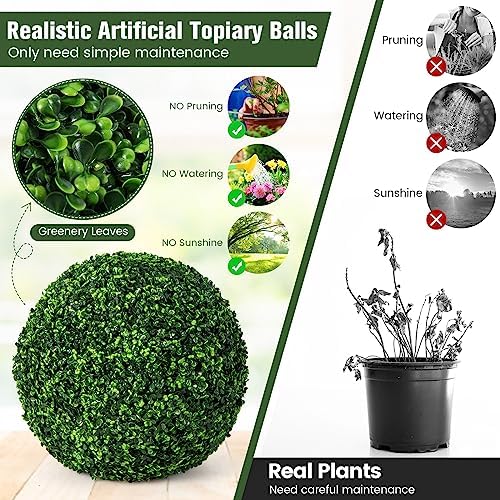 Goplus 2PCS 19 Inch Artificial Topiary Ball Set