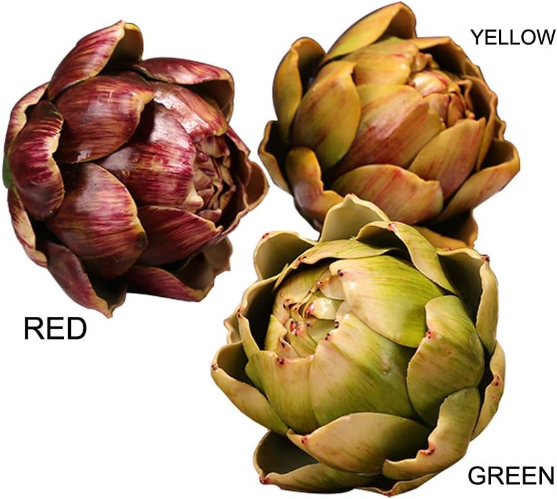 4pcs Lifelike Artificial Artichoke Decor for Home Kitchen Party