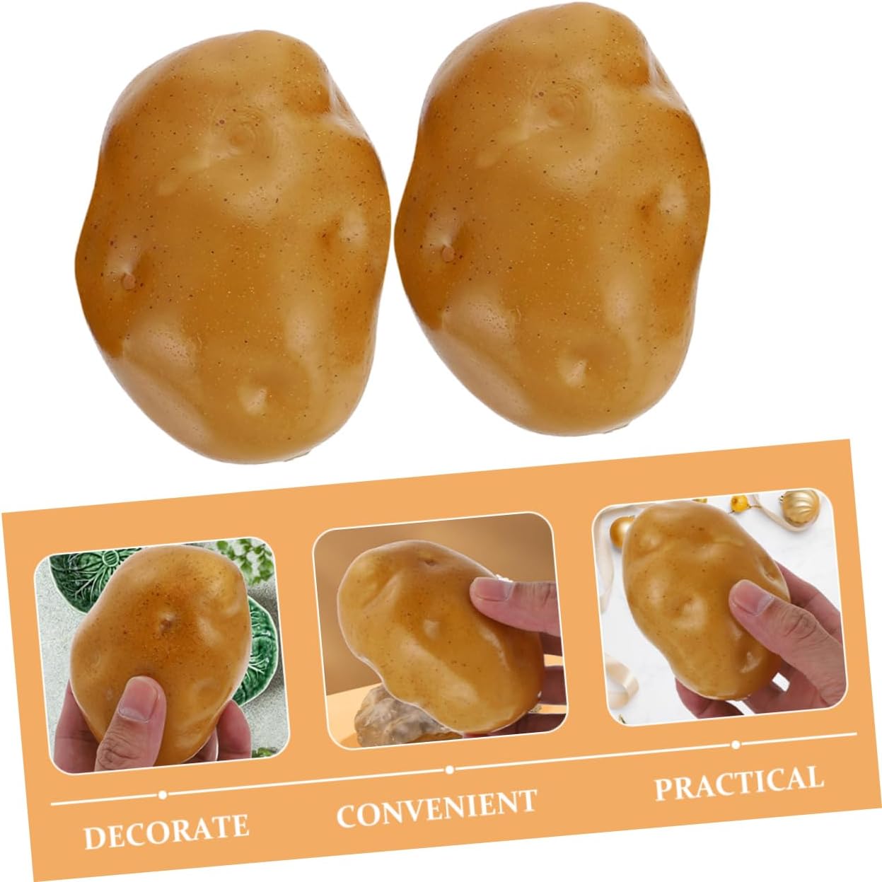 16pcs Realistic Foam Potato Models for Home Kitchen and Photography