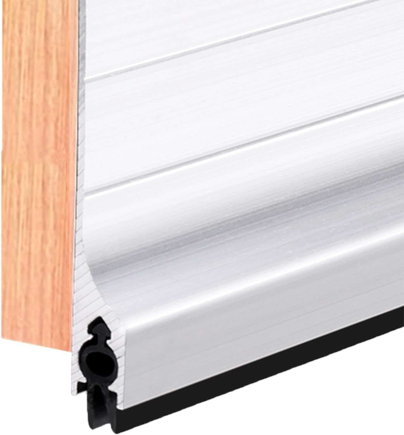 GALOFAY Door Draft Stopper 32 Inches Aluminum with Rubber Sweep