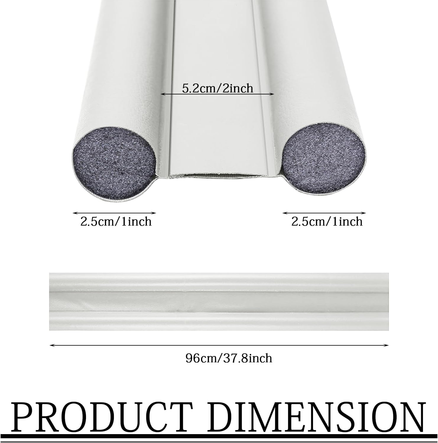 Double Door Draft Stopper 37 Inch Soundproof Windproof