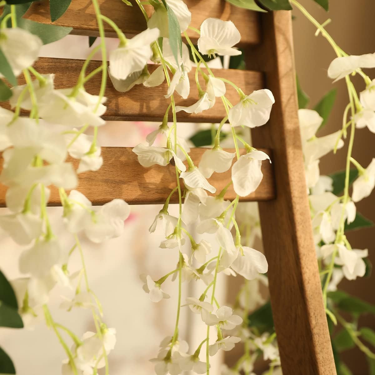 3 Pcs 72 Ft Artificial Wisteria Garland White