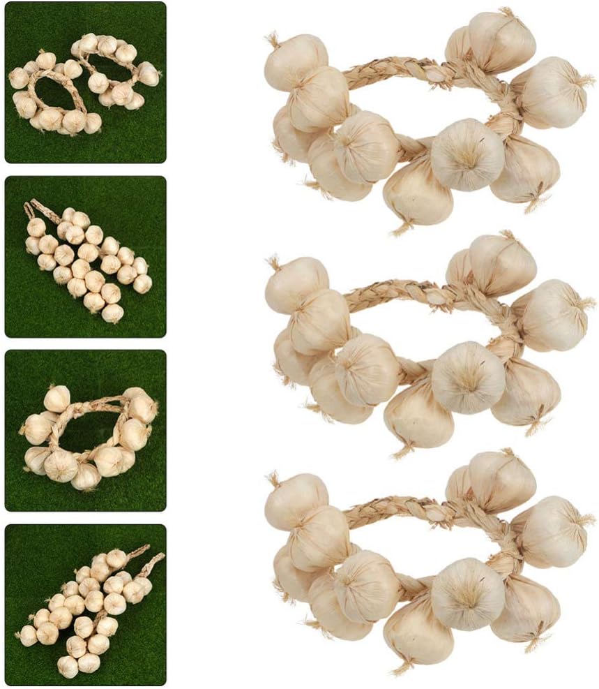 Hemoton 3pc Garlic Hanging Garland Photo Props