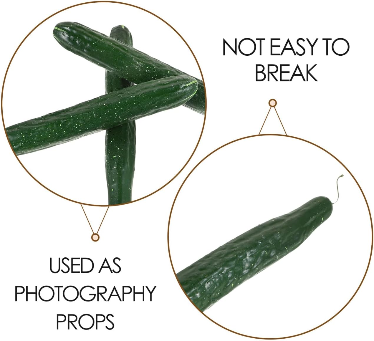 HOMSFOU 3Pcs Lifelike Green Cucumber Decor