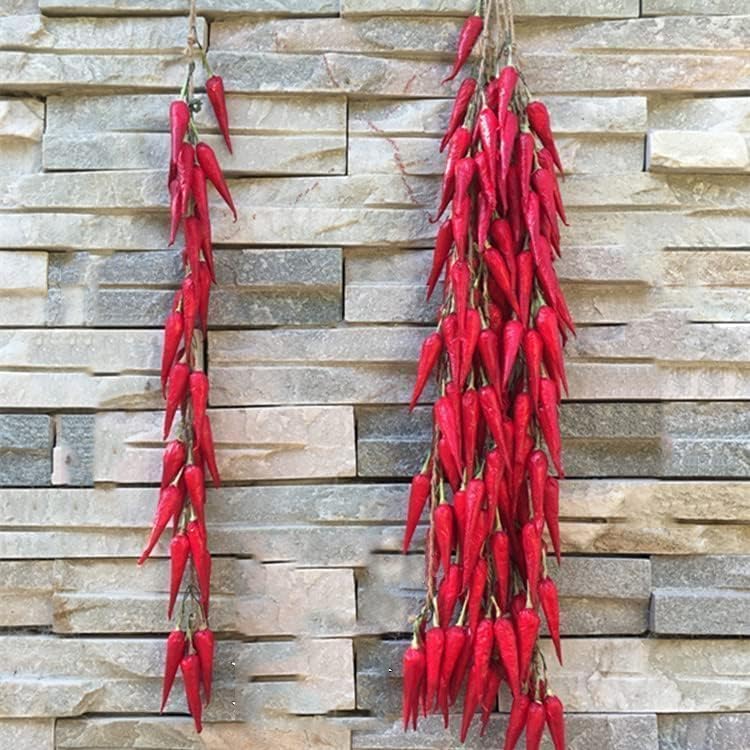 10pack Realistic Artificial Chili Peppers Hanging Decor