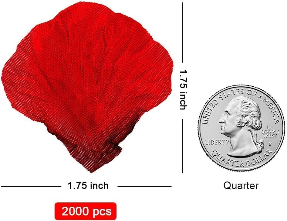 DomeStar 2000pcs Red Rose Petals Artificial Flowers