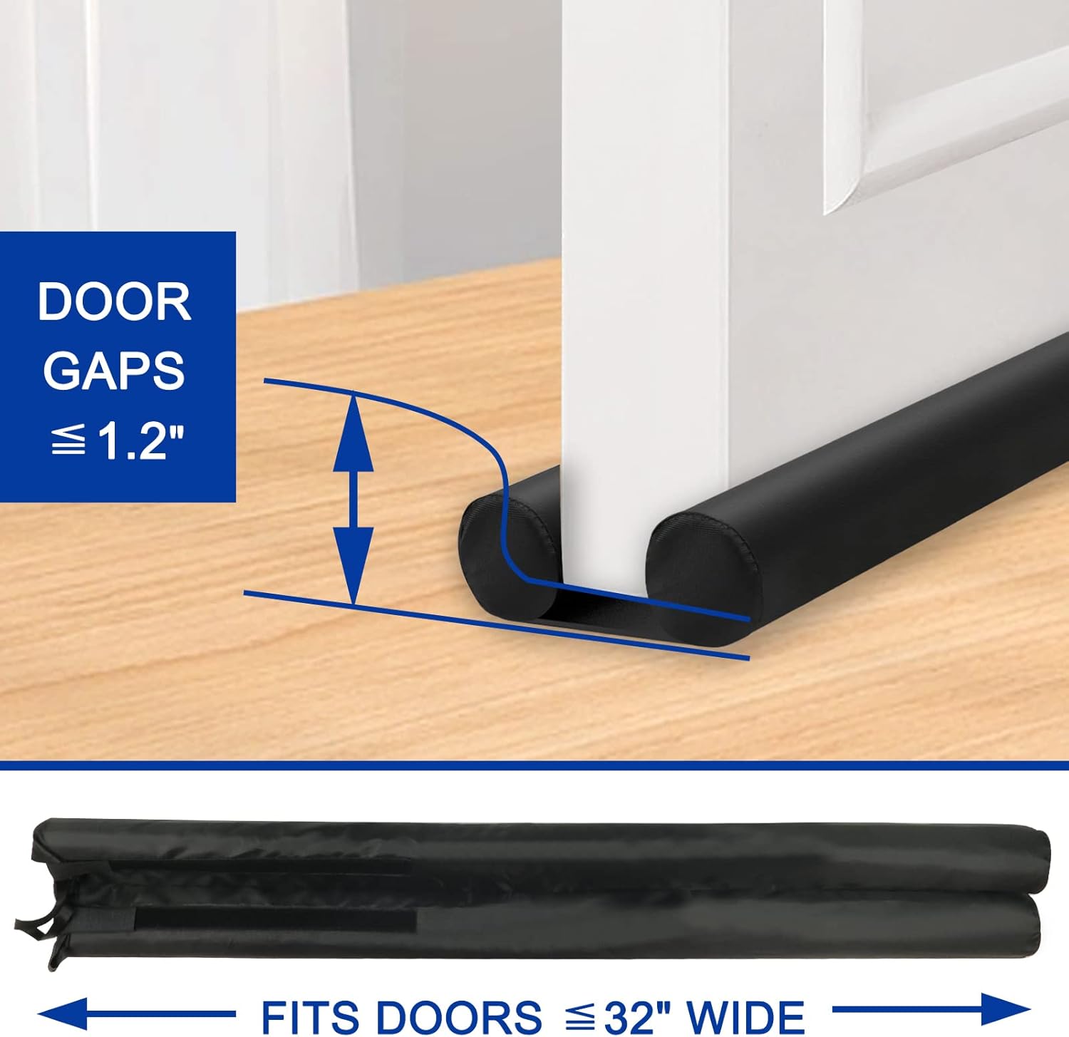 Bestong Adjustable Under Door Draft Stopper 32 Inch