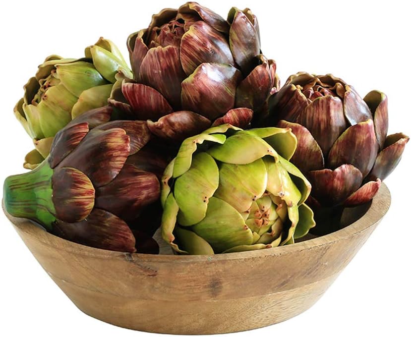Artificial Artichoke Vegetables Wedding Decor Set of 6 Large Red
