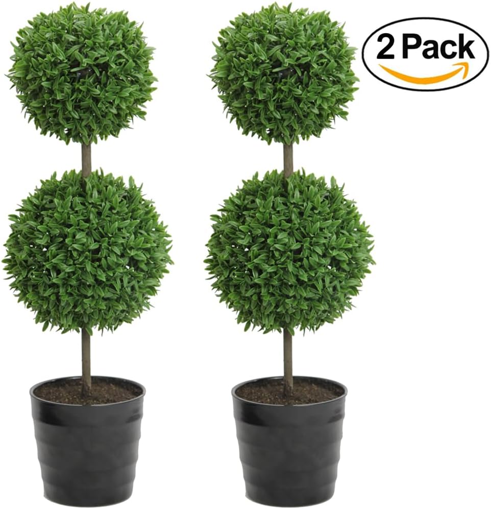 Admired By Nature Artificial Topiary Plants 2 Pack