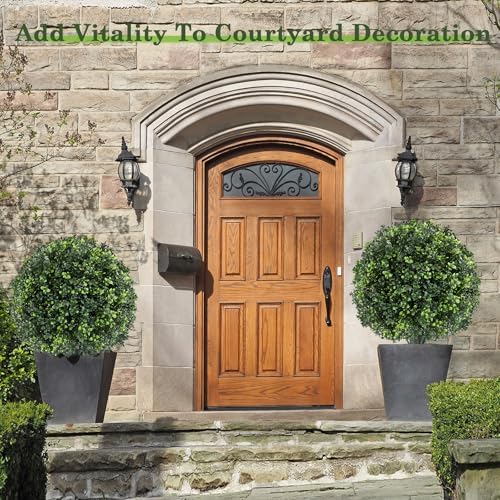 16 Artificial Boxwood Topiary Trees 2 Pack
