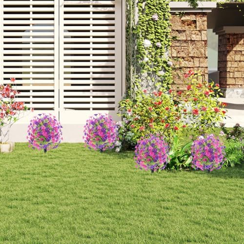 JOYWU Artificial Rose Boxwood Topiary Ball Set