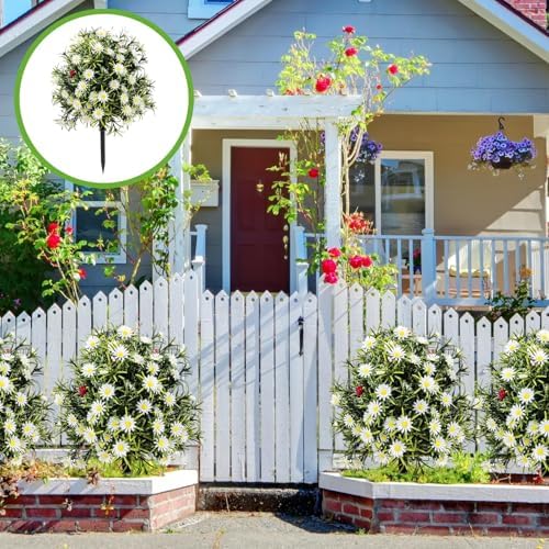 15 Inch Artificial Topiary Trees with Ground Spike