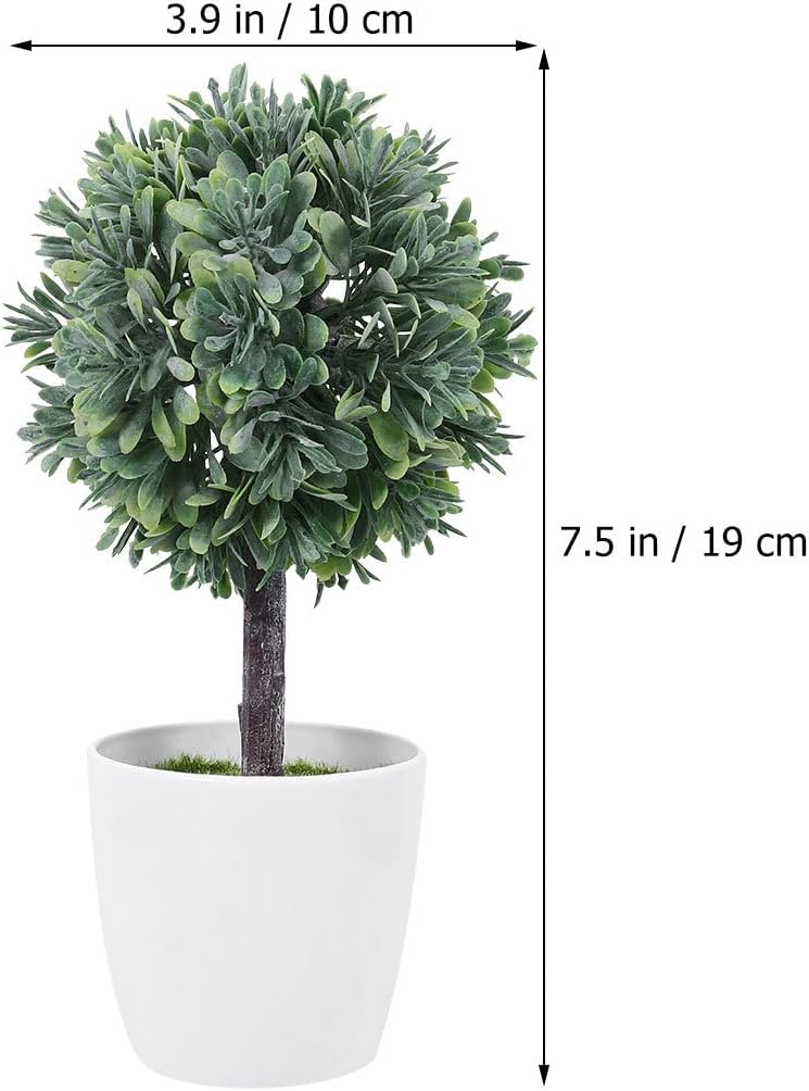 Cabilock Mini Artificial Boxwood Rosemary Topiary
