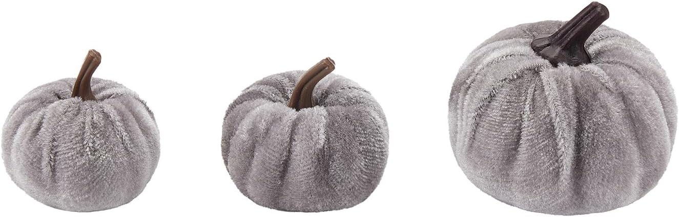 12Pcs Velvet Pumpkin Halloween Decorations Assorted 1