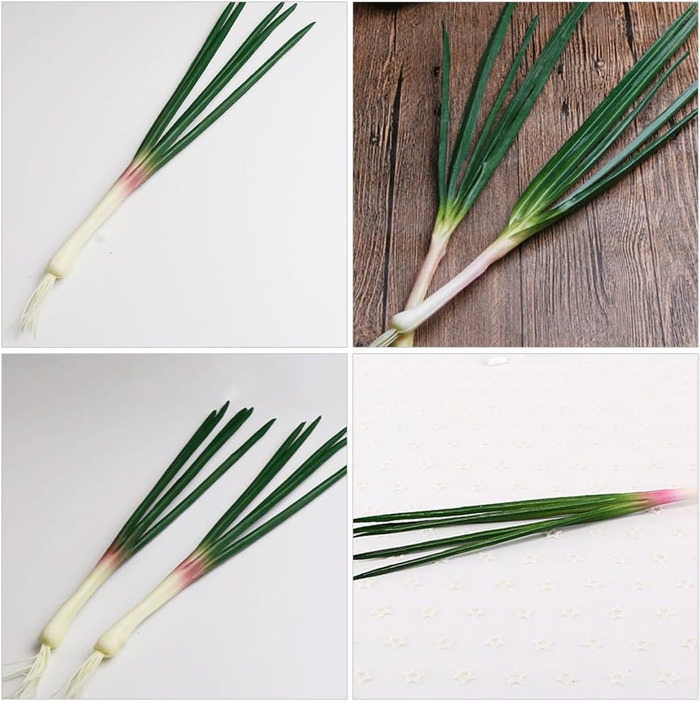 LOGOFUN 3pcs Artificial Green Scallions Photo Prop