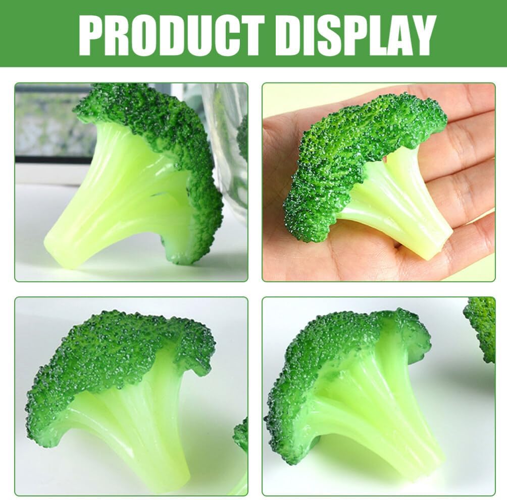 VOSAREA 4Pcs Artificial Broccoli for Home Kitchen Decor
