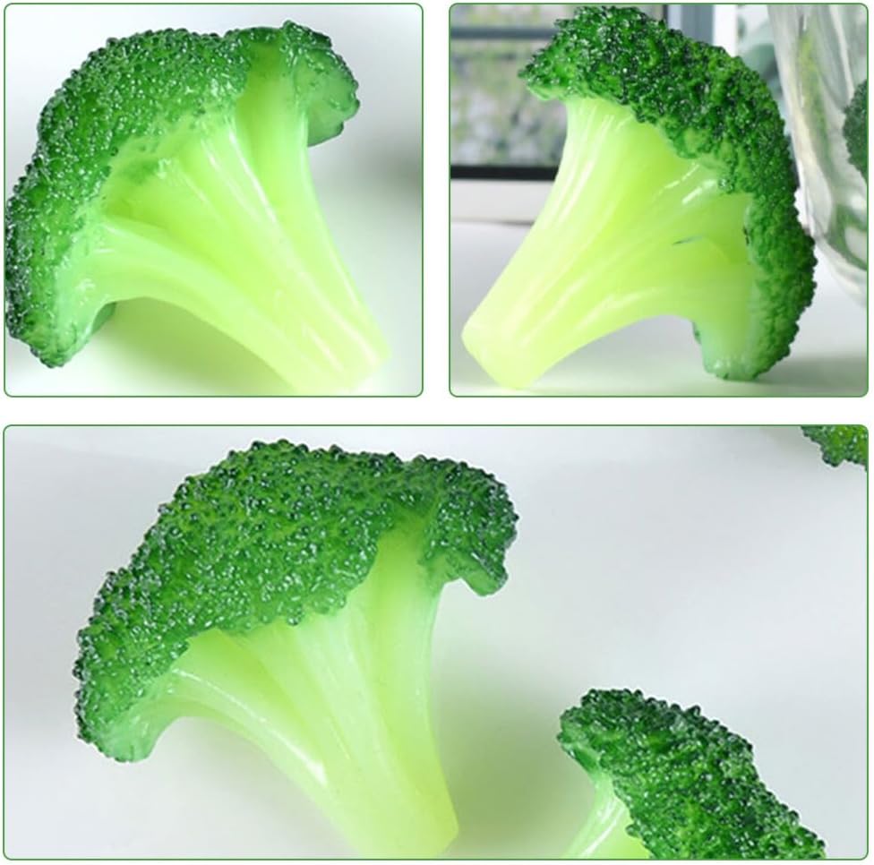 Lifelike Simulated Broccoli Models 4pcs Artificial Vegetable Decorations