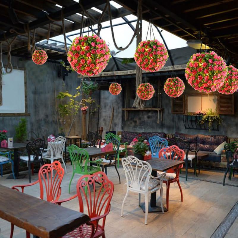 DOITOOL Hanging LED Solar Topiary Ball