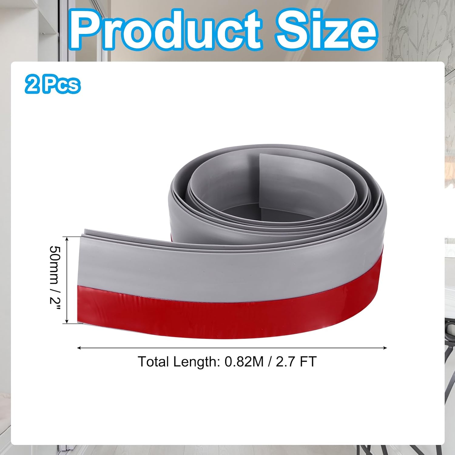 PATIKIL Door Draft Stopper 2 Pack 27FT Silicone Weather Seal Strip