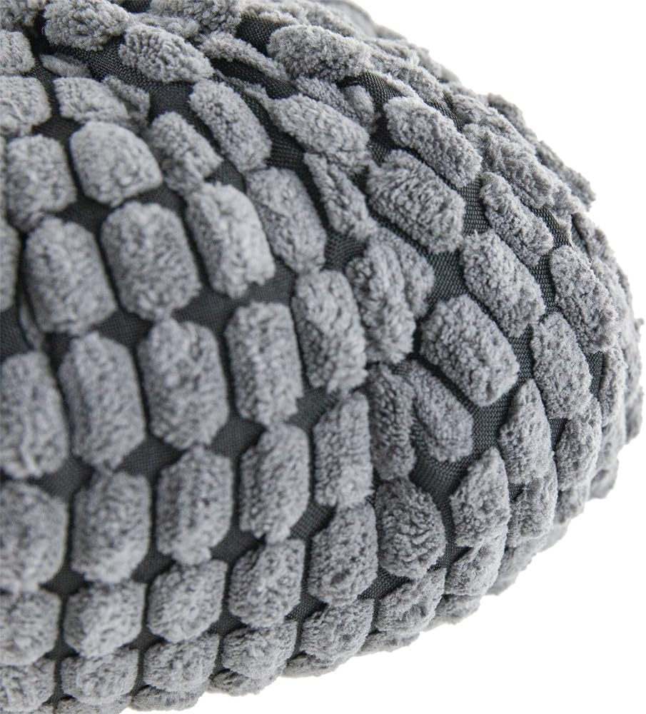 Farmhouse Weighted Pumpkins Set of 2 Gray Chenille Fall Decor