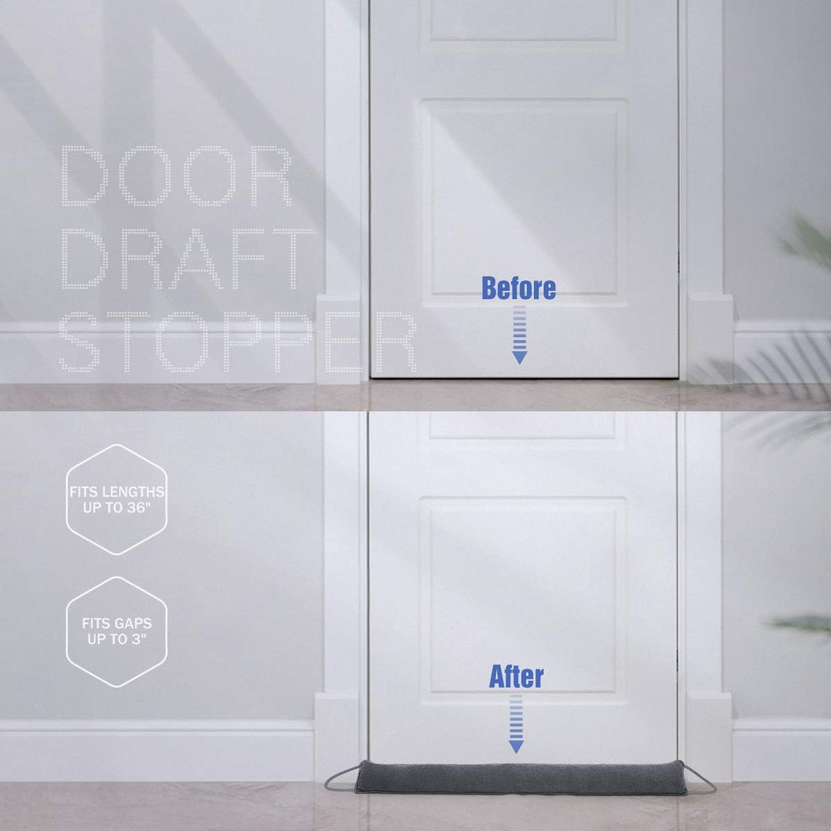 Tuffen Door Draft Stopper 37 Inch Weighted