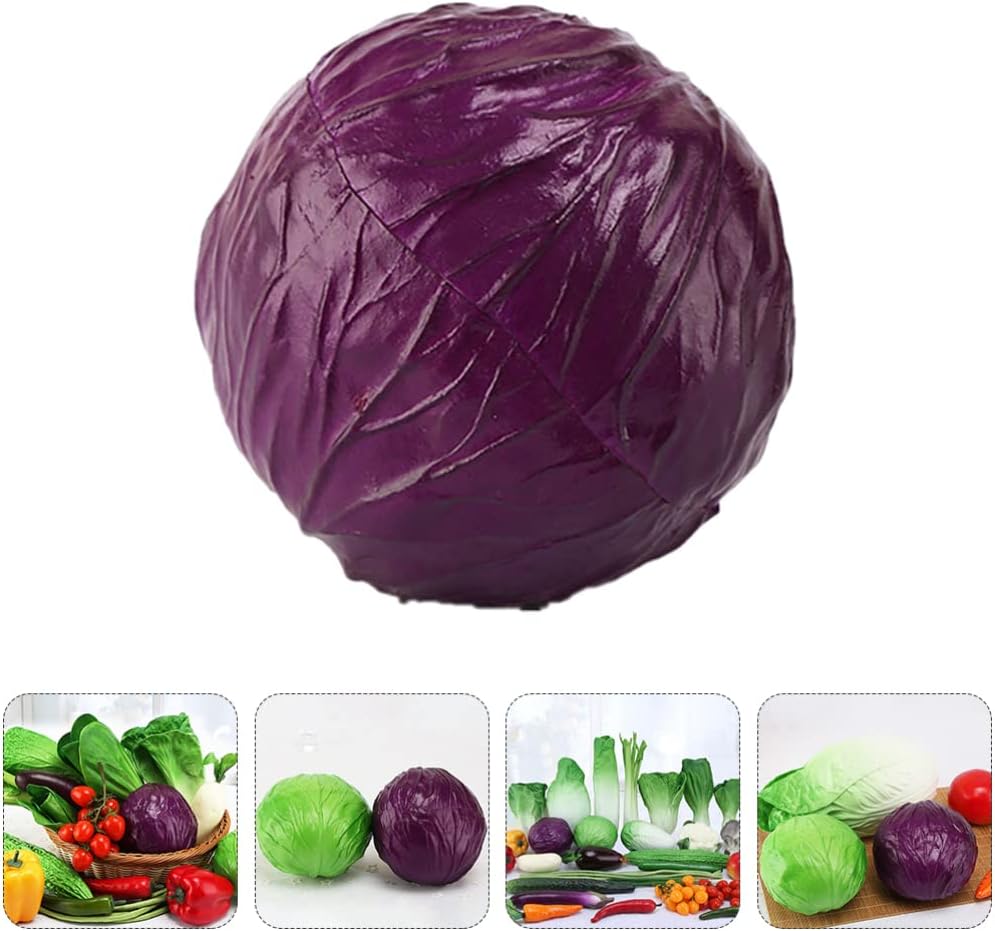 iplusmile Artificial Purple Cabbage Home Decor