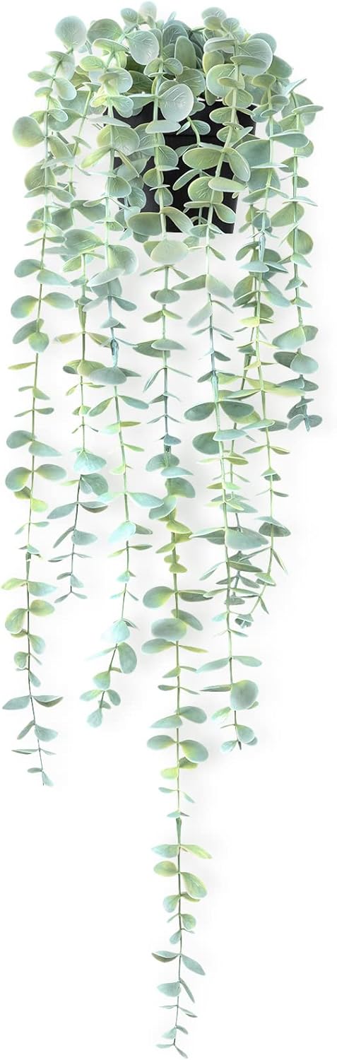 HOFMEFY Artificial Hanging Eucalyptus Plant 23 Inch