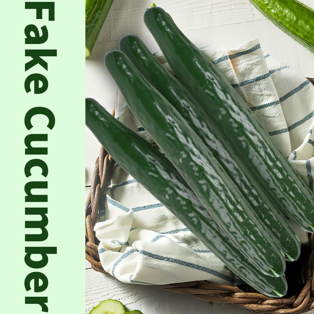 Lifelike Artificial Cucumber for Home Kitchen Decor and Party