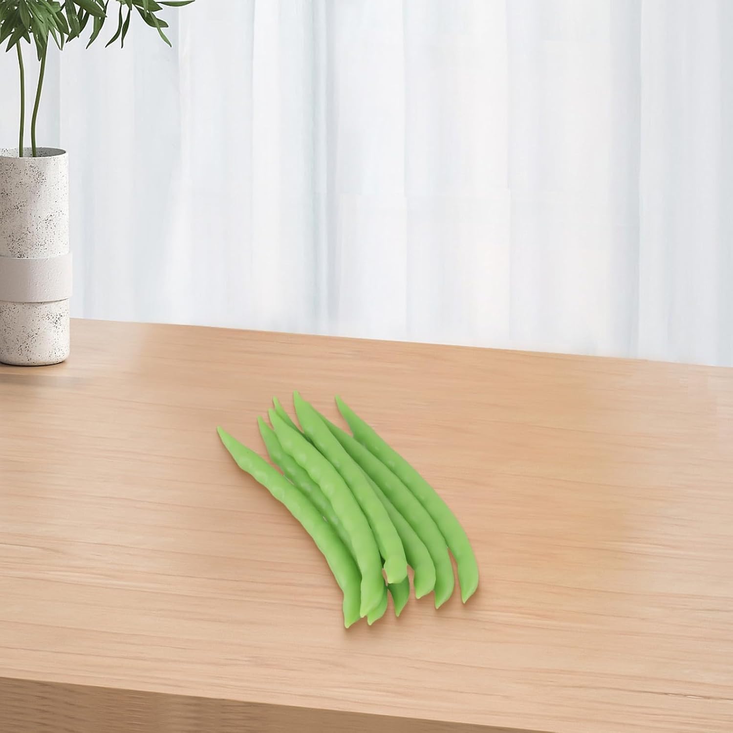 Lifelike Green Beans Artificial Decor 8 Pieces