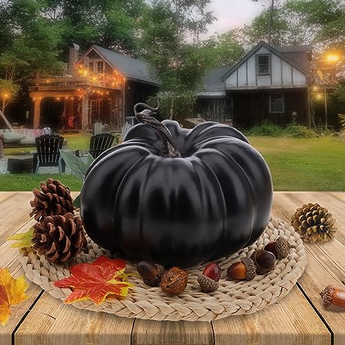 77 Inch Artificial Black Halloween Pumpkin Decoration