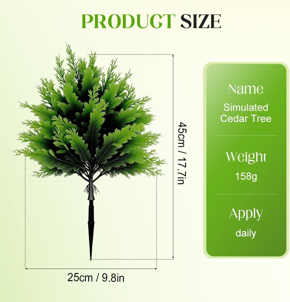 UV Resistant Artificial Cedar Topiary Ball Tree 1 PCS