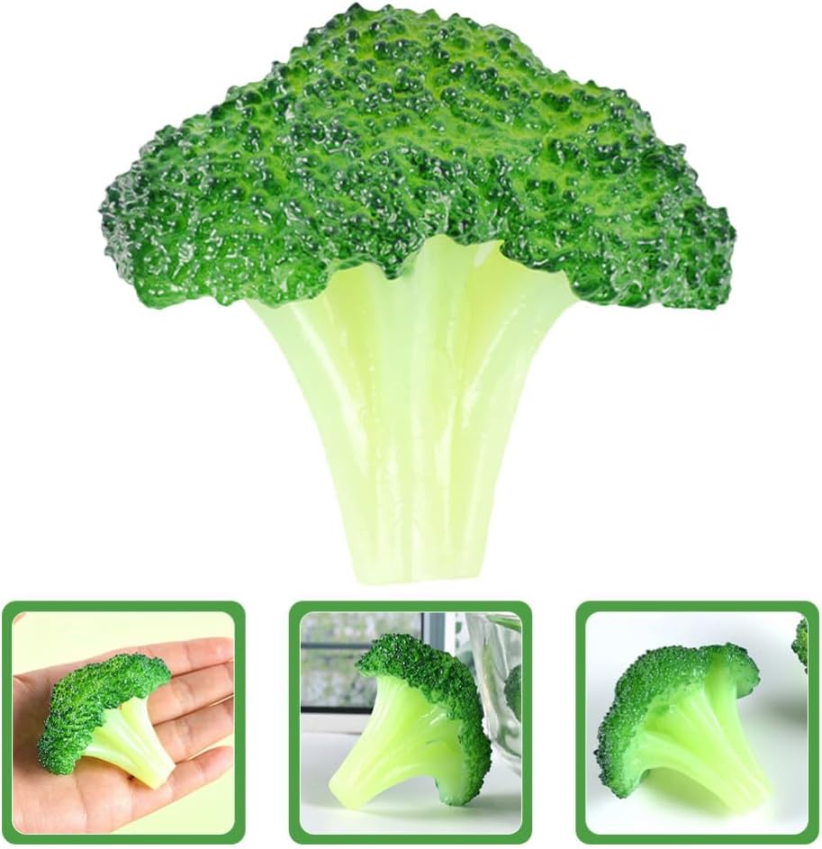 VOSAREA 4Pcs Artificial Broccoli for Home Kitchen Decor