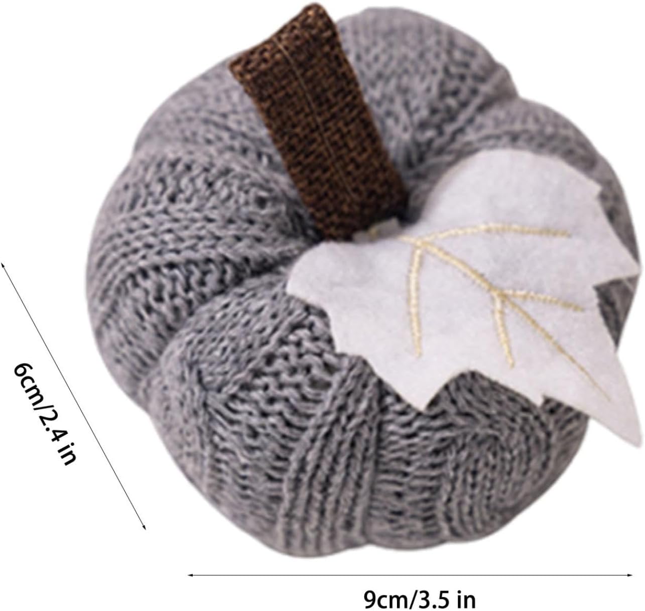 Mini Knit Pumpkin Decor 4 Inch Artificial Fall Centerpiece