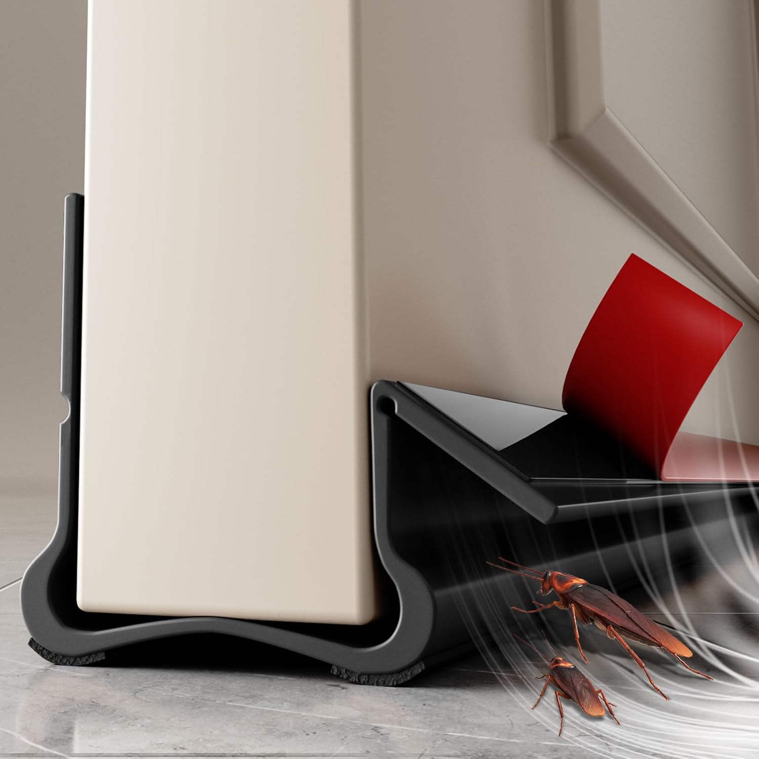 VI IN POPO 366 Inch Door Draft Stopper Black