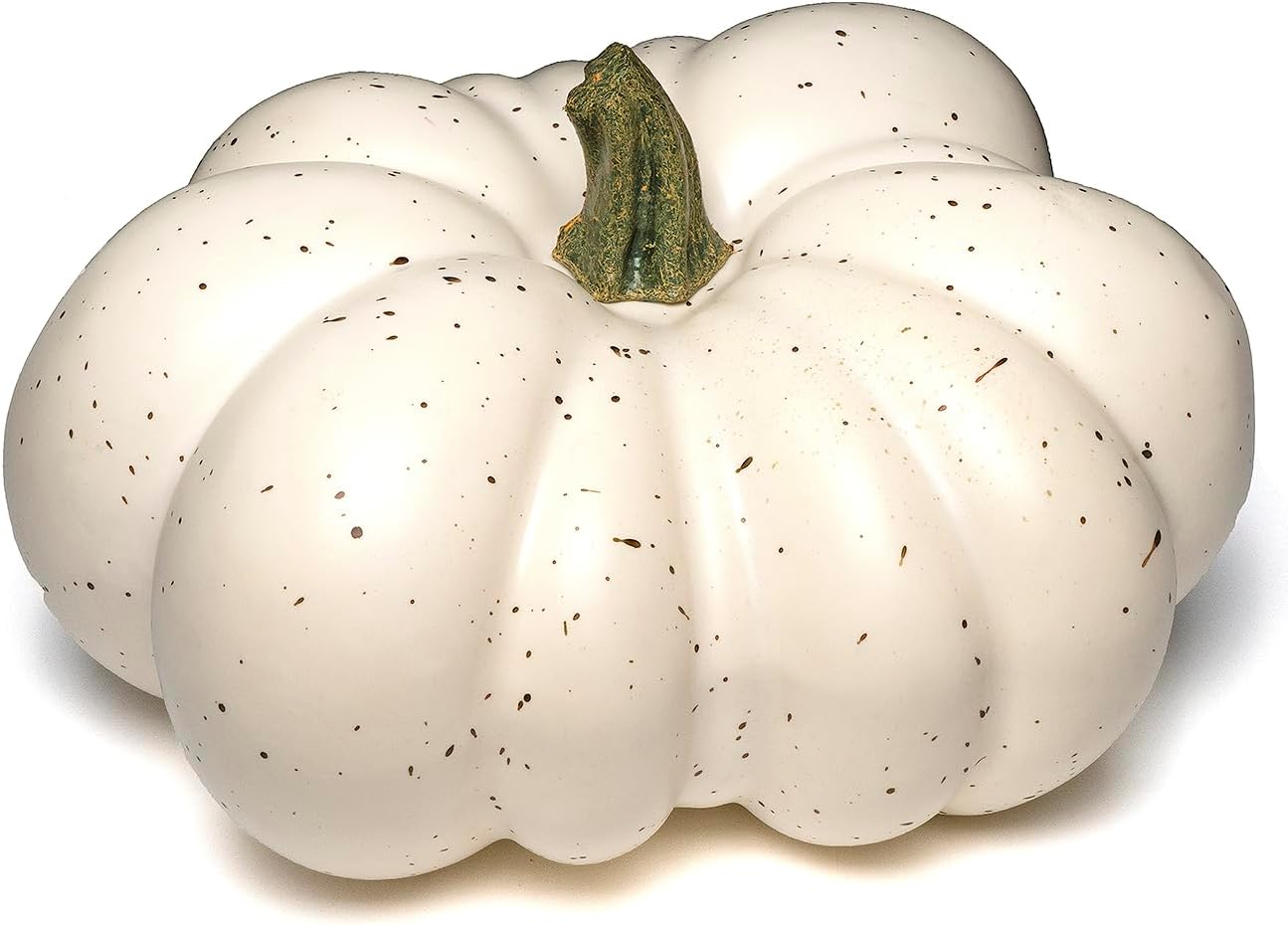 Large Artificial Pumpkin with White Speckles for Fall Decor