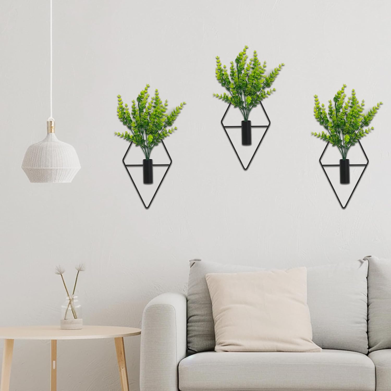 3 Pcs Wall Plants Artificial Decor Eucalyptus Set