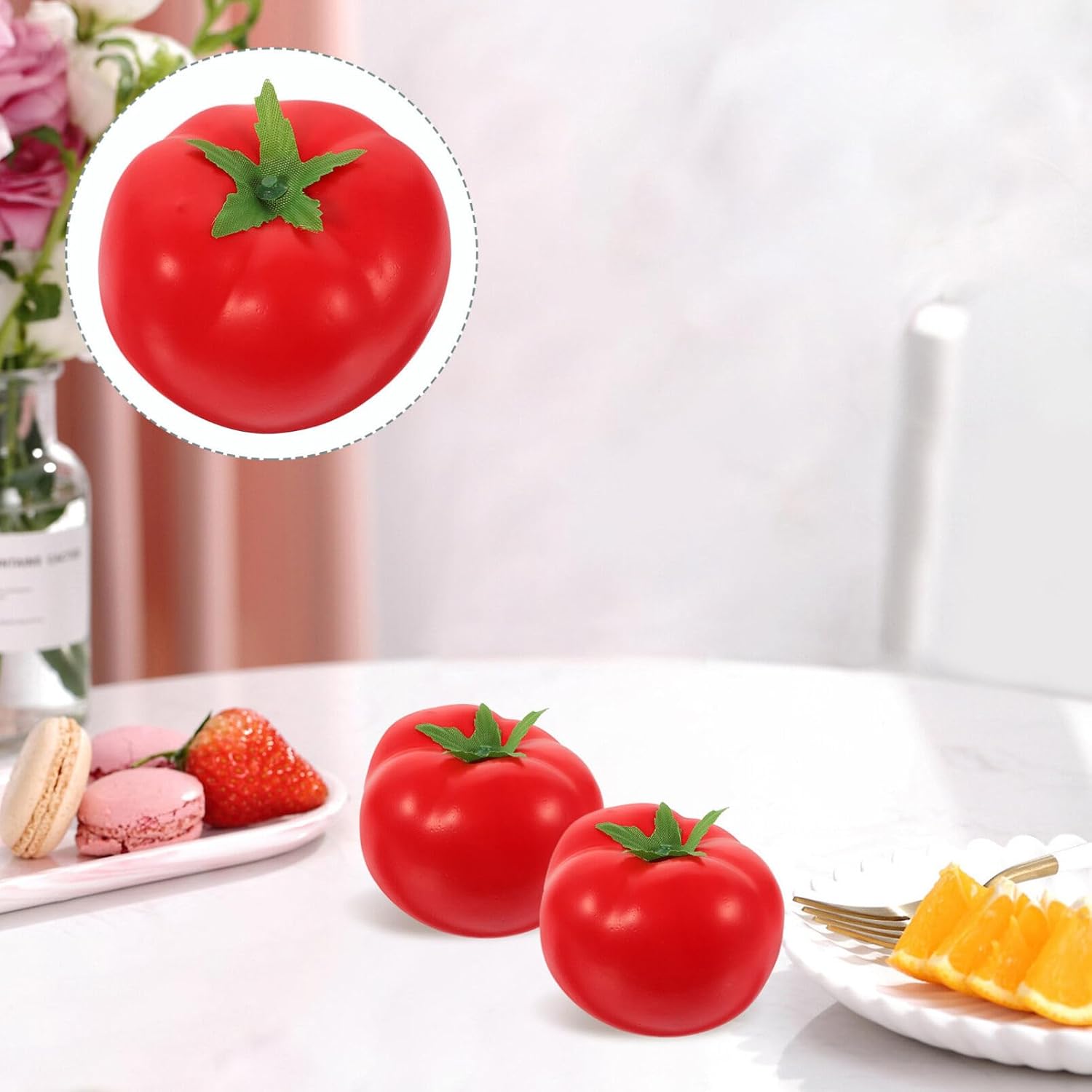 Zerodeko Artificial Tomatoes 4Pcs Realistic Decor