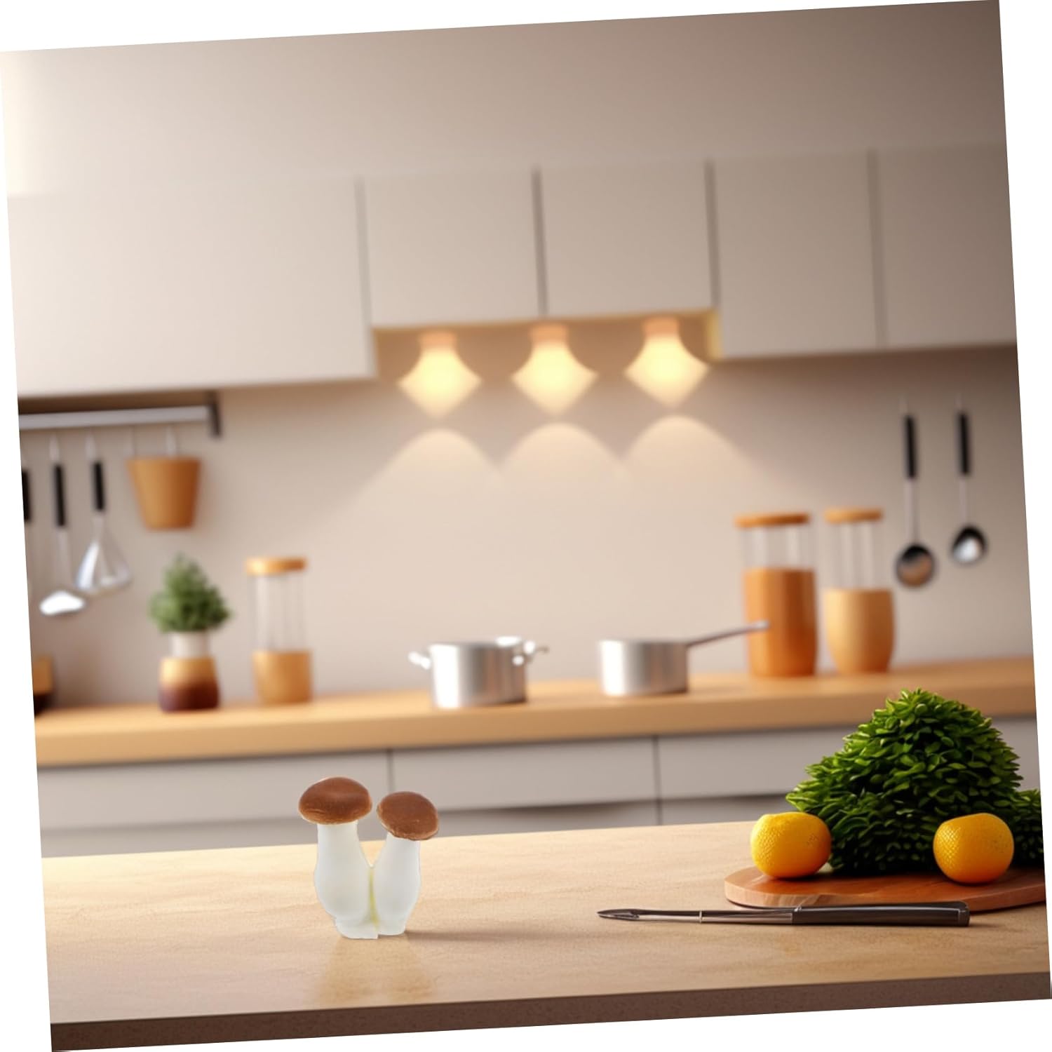 Realistic Fake Mushroom Model for Kitchen Decor