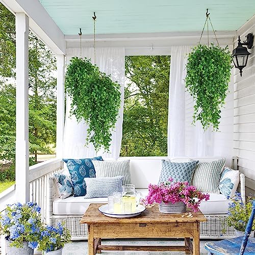 4pcs Artificial Hanging Plants 33-in Faux Ivy Vine Greenery