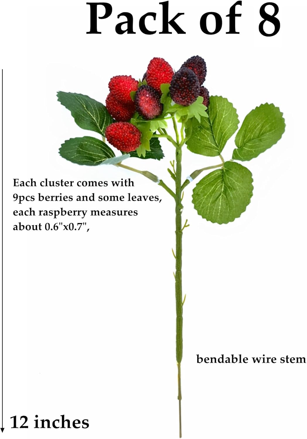 M2cbridge Artificial Raspberry Decor Set