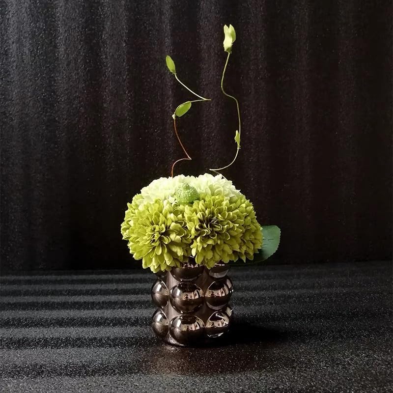 Kimuras Cabin 20Pcs Green Artificial Chrysanthemums Silk Ball Flowers