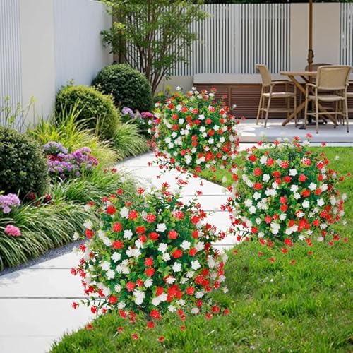 2 Pack Artificial Boxwood Topiaries with Ground Spikes