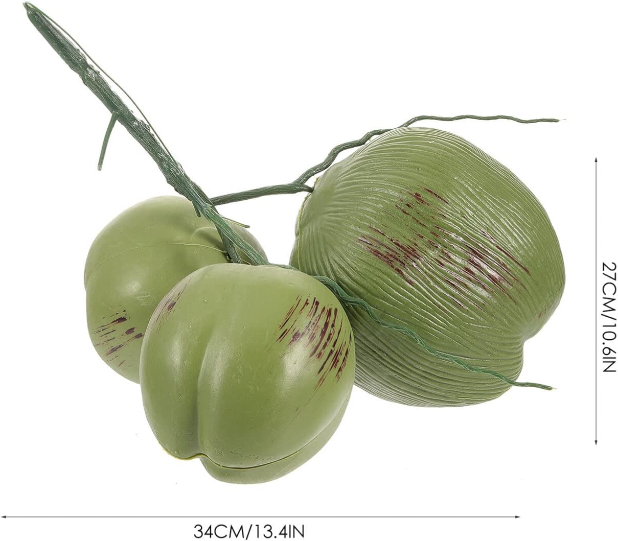 HOMSFOU Artificial Coconut Fake Fruit Decorations